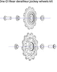 Box One 11 Speed Rear Derailleur Jockey Wheels Kit - boxcomponents